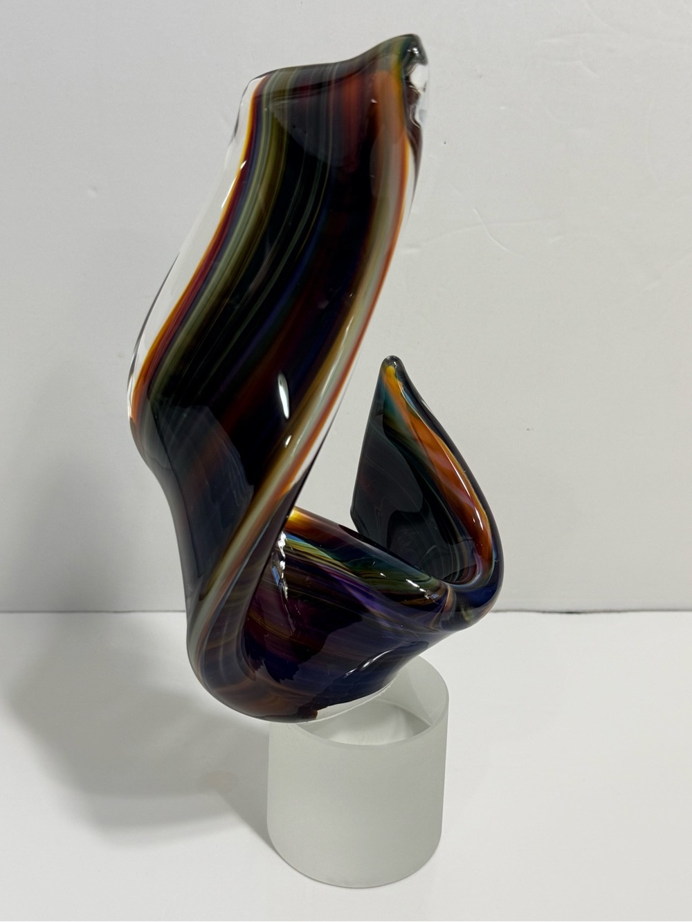 Murano Glass Chalcedony Ribbon By Andrea Tagliapietra Signed